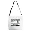 i'm a secondhand vegetarian. cows eat grass, i eat cows. Adjustable Strap Totes