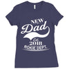 New Dad 2018 Rokie Dept. Ladies Fitted T-Shirt