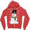 christmas snowman Zipper Hoodie