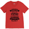 Super Cool Stepdad Of A Freaking Awesome Grandson V-Neck Tee
