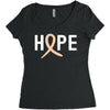 Hope Uterine Cancer Awareness Women's Triblend Scoop T-shirt