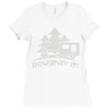 roughin' it roughing trailer camping camp Ladies Fitted T-Shirt