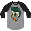 skull punk style 3/4 Sleeve Shirt