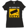 as seen on cctv chav rude,funny,cool,modern,fun Ladies Fitted T-Shirt
