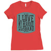 i love my beared husband Ladies Fitted T-Shirt