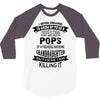 Super Cool Pops Of A Freaking Awesome Granddaughter 3/4 Sleeve Shirt