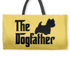 the dogfather west highland Weekender Totes