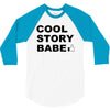 cool story bro t shirt small funny awesome meme nerdy geeky humor frat 3/4 Sleeve Shirt
