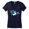 unicorns are just horny ponies Women's V-Neck T-Shirt