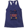 my favorite season is the fall of the patriarchy Racerback Tank