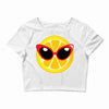 Lemon with Disco Glasses Crop Top
