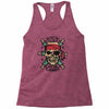 pirate zombie skull Racerback Tank