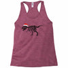 t rex skeleton santa claus Racerback Tank