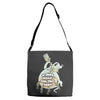 ghost just here for the boos Adjustable Strap Totes