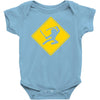 ninja crossing sign Baby Onesie