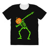 pumpkin skeleton dabbing All Over Women's T-shirt