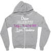 Dear Parents Tag You're It Love Teachers Women's Zipper Hoodie
