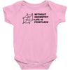 without geometry life is pointless funny math school science nerd geek Baby Onesie