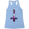 inverted galaxy cross funny  religion banter space fashion new Racerback Tank