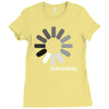 buffering  funny retro loading computer console fashion party Ladies Fitted T-Shirt