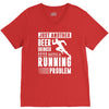beer drinker with a running problem V-Neck Tee