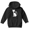 white cat funny Youth Hoodie