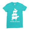 friends not food white Ladies Fitted T-Shirt
