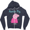 peppa pig auntie pig Zipper Hoodie