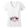 October Peeking Out Baby Girl Women's V-Neck T-Shirt