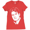 charlie sheen ,film Ladies Fitted T-Shirt