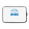 i'd rather be skiing Laptop sleeve