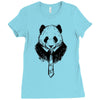 working panda Ladies Fitted T-Shirt