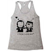 i love you Racerback Tank