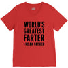 World's Greatest Farter I Mean Father V-Neck Tee