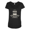 premium vintage 1951 classic perfectly aged limited edition Maternity Scoop Neck T-shirt
