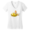 peanut inside Women's V-Neck T-Shirt