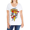 true love pizza 2 Ladies Curvy T-Shirt