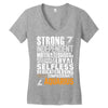 Strong Independent Motivated Aquarius Women's V-Neck T-Shirt