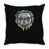 pug face Throw Pillow