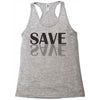 save black Racerback Tank