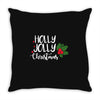 holly jolly christmas Throw Pillow