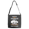 daddy and daughter  always heart to heart Adjustable Strap Totes