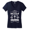 I Am One Blessed Grandma Women's V-Neck T-Shirt