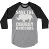 save the chubby unicorns 3/4 Sleeve Shirt