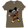 mickey mouse trap Ladies Fitted T-Shirt