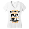 Super Cool Papa Of A Freaking Awesome Son Women's V-Neck T-Shirt
