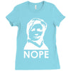 nope Ladies Fitted T-Shirt