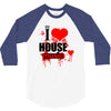 i love house music t shirt men logo3 new t shirt clothing design men 3/4 Sleeve Shirt
