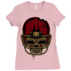 american football skull Ladies Fitted T-Shirt