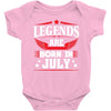 Legends Are Born In July Baby Onesie